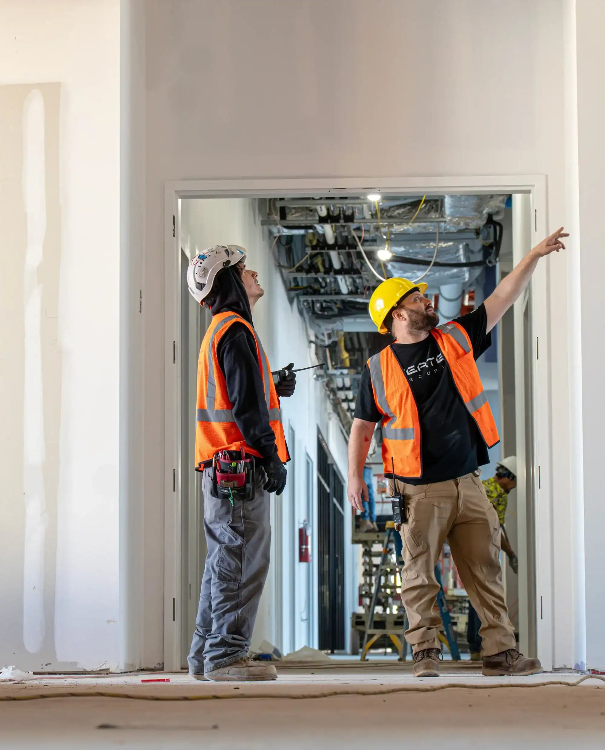 Vertex Security Technicians on site