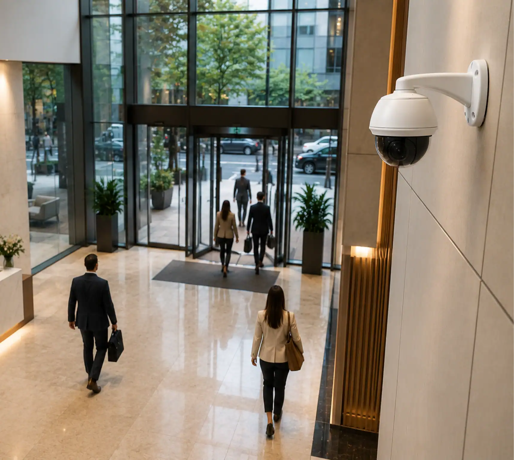 Commercial Building Lobby Security Camera Coverage