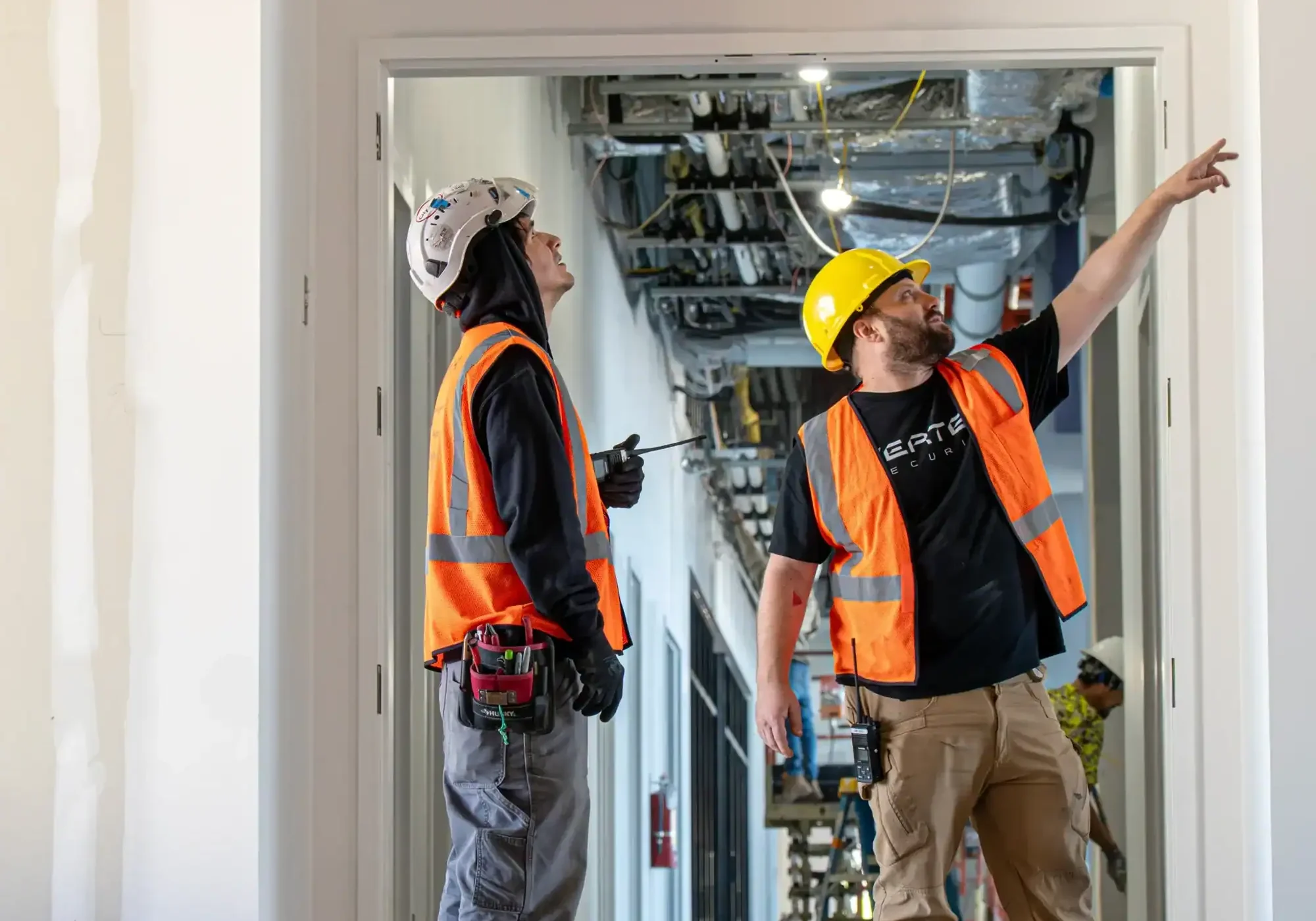 Vertex Security Technicians on site